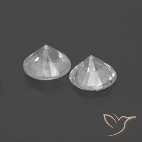 Pedras preciosas de Zircão Branco natural de 2.28 ct, Redondo, VVS-VS