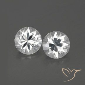 2.27ctw Natural Branco Zircão, Redondo, VVS-VS
