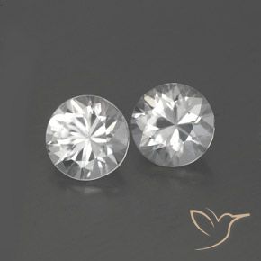 Pedras preciosas de Zircão Branco natural de 2.27 ct, Redondo, VVS-VS