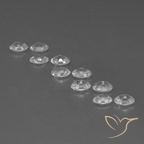 Pedras preciosas de Zircão Branco natural de 7.06 ct, oval, VVS-VS