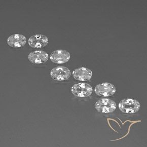 7.21ctw Natural Branco Zircão, oval, VVS-VS