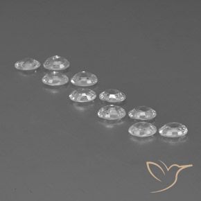 Pedras preciosas de Zircão Branco natural de 7.21 ct, oval, VVS-VS