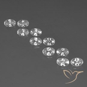 7.90ctw Natural Branco Zircão, oval, VVS-VS