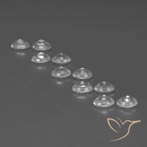 Pedras preciosas de Zircão Branco natural de 7.90 ct, oval, VVS-VS