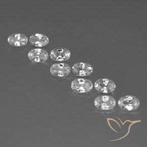 7.39ctw Natural Branco Zircão, oval, VVS-VS