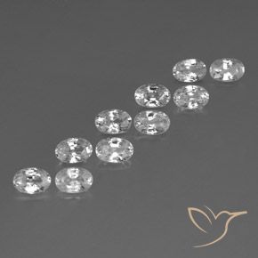 Pedras preciosas de Zircão Branco natural de 7.39 ct, oval, VVS-VS