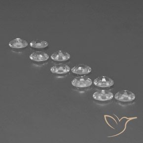 Pedras preciosas de Zircão Branco natural de 7.39 ct, oval, VVS-VS
