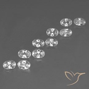 Pedras preciosas de Zircão Branco natural de 8.14 ct, oval, VVS-VS