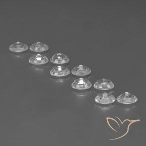 Pedras preciosas de Zircão Branco natural de 8.14 ct, oval, VVS-VS