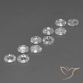 Pedras preciosas de Zircão Branco natural de 6.95 ct, oval, VVS-VS