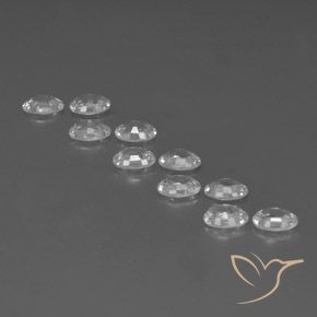 Pedras preciosas de Zircão Branco natural de 6.95 ct, oval, VVS-VS