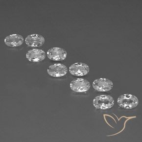 6.80ctw Natural Branco Zircão, oval, VVS-VS