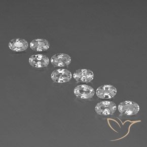 7.41ctw Natural Branco Zircão, oval, VVS-VS