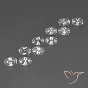 Pedras preciosas de Zircão Branco natural de 8.09 ct, oval, VVS-VS