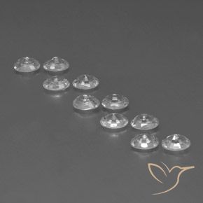 Pedras preciosas de Zircão Branco natural de 8.09 ct, oval, VVS-VS