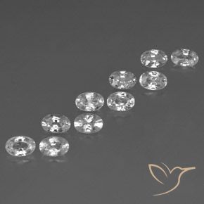 Pedras preciosas de Zircão Branco natural de 7.76 ct, oval, VVS-VS