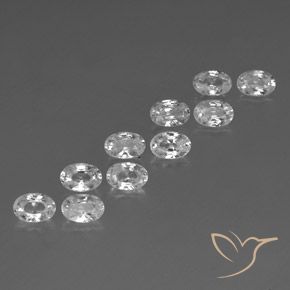 Pedras preciosas de Zircão Branco natural de 7.58 ct, oval, VVS-VS
