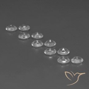 Pedras preciosas de Zircão Branco natural de 7.67 ct, oval, VVS-VS