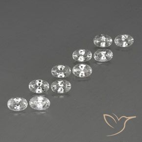 Pedras preciosas de Zircão Branco natural de 7.78 ct, oval, VVS-VS