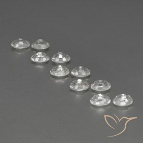 Pedras preciosas de Zircão Branco natural de 7.78 ct, oval, VVS-VS