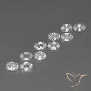 Pedras preciosas de Zircão Branco natural de 6.94 ct, oval, VVS-VS