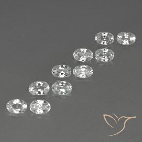 Pedras preciosas de Zircão Branco natural de 7.75 ct, oval, VVS-VS