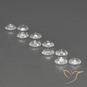 Pedras preciosas de Zircão Branco natural de 7.75 ct, oval, VVS-VS
