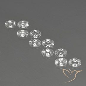 7.54ctw Natural Branco Zircão, oval, VVS-VS