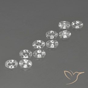Pedras preciosas de Zircão Branco natural de 7.54 ct, oval, VVS-VS