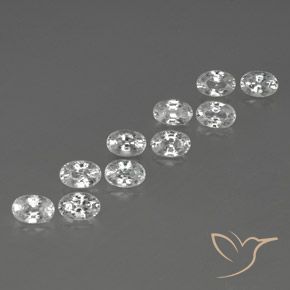 Pedras preciosas de Zircão Branco natural de 7.80 ct, oval, VVS-VS