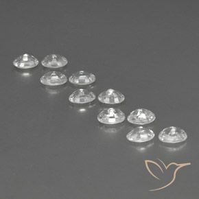 Pedras preciosas de Zircão Branco natural de 7.80 ct, oval, VVS-VS