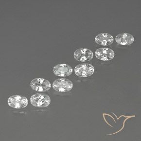 Pedras preciosas de Zircão Branco natural de 7.85 ct, oval, VVS-VS