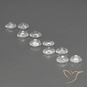 Pedras preciosas de Zircão Branco natural de 7.85 ct, oval, VVS-VS