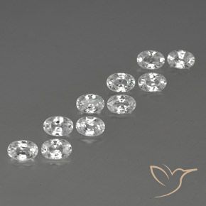 Pedras preciosas de Zircão Branco natural de 7.91 ct, oval, VVS-VS