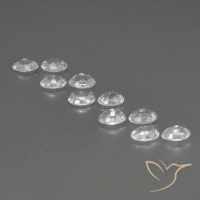Pedras preciosas de Zircão Branco natural de 7.91 ct, oval, VVS-VS
