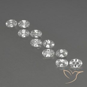 6.93ctw Natural Branco Zircão, oval, VVS-VS
