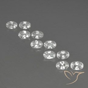 8.12ctw Natural Branco Zircão, oval, VVS-VS