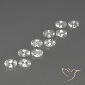 Pedras preciosas de Zircão Branco natural de 8.12 ct, oval, VVS-VS