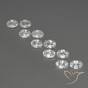 6.66ctw Natural Branco Zircão, oval, VVS-VS