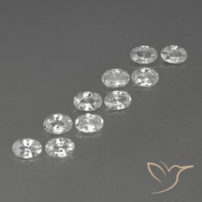 Pedras preciosas de Zircão Branco natural de 6.66 ct, oval, VVS-VS