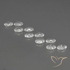 Pedras preciosas de Zircão Branco natural de 6.66 ct, oval, VVS-VS