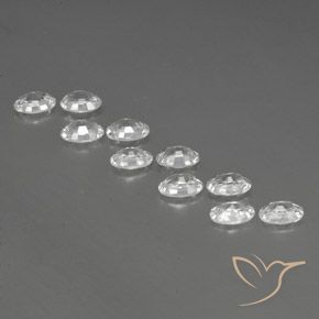Pedras preciosas de Zircão Branco natural de 6.93 ct, oval, VVS-VS