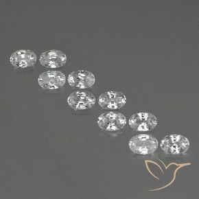 7.54ctw Natural Branco Zircão, oval, VVS-VS