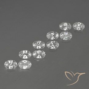 Pedras preciosas de Zircão Branco natural de 7.54 ct, oval, VVS-VS
