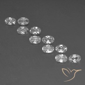 6.99ctw Natural Branco Zircão, oval, VVS-VS