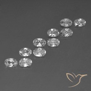 Pedras preciosas de Zircão Branco natural de 6.99 ct, oval, VVS-VS