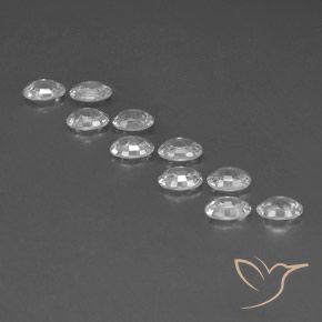 Pedras preciosas de Zircão Branco natural de 6.99 ct, oval, VVS-VS