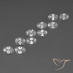 Pedras preciosas de Zircão Branco natural de 7.52 ct, oval, VVS-VS