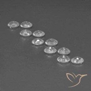 Pedras preciosas de Zircão Branco natural de 7.52 ct, oval, VVS-VS