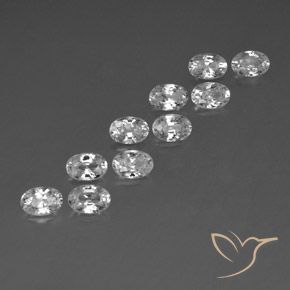 Pedras preciosas de Zircão Branco natural de 7.65 ct, oval, VVS-VS